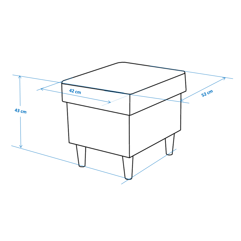 Podnóżek Pufa Savio Brązowy