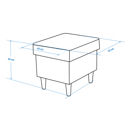 Podnóżek Pufa Savio Brązowy