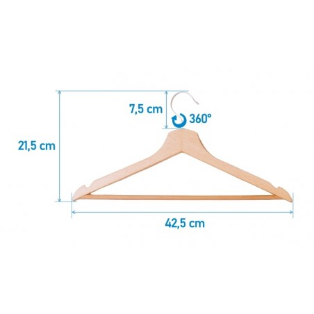 Zestaw 10 Sztuk Wieszaków Drewnianych Hange