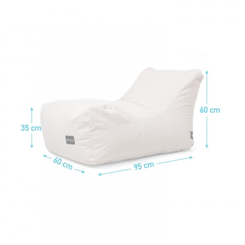 Pufa Worek z Oparciem Jasny Beż REST