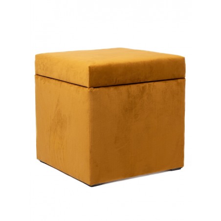Pufa Fiesta 40x40x40 Musztardowa z Pojemnikiem