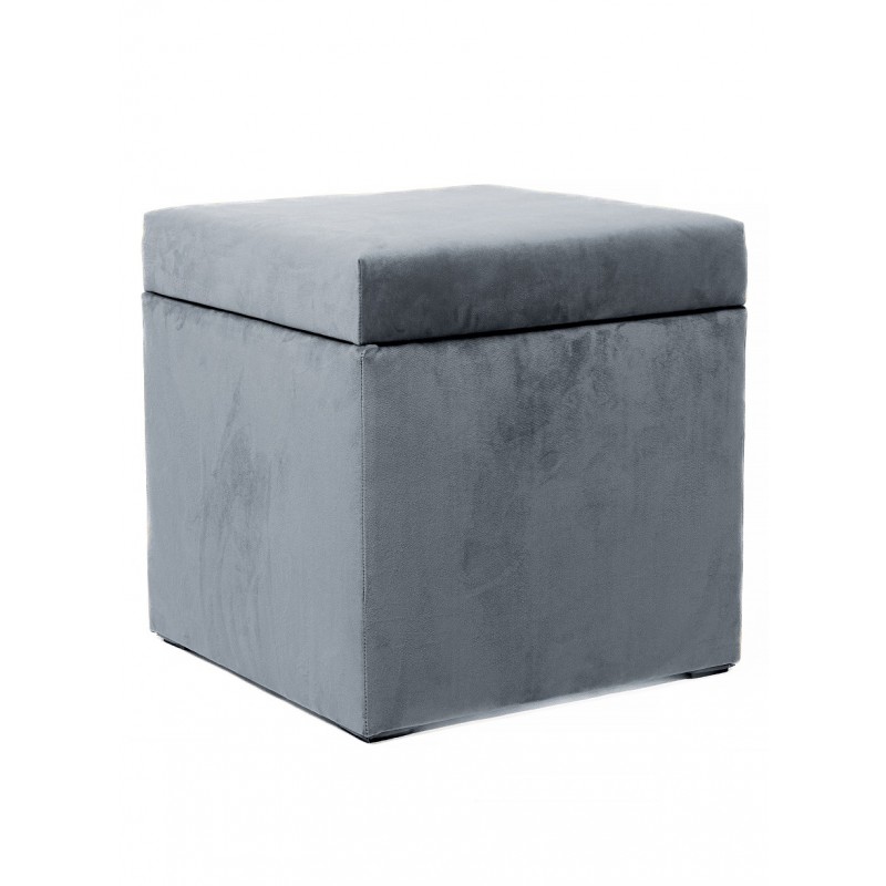 Pufa Fiesta 40x40x40 Szara z Pojemnikiem