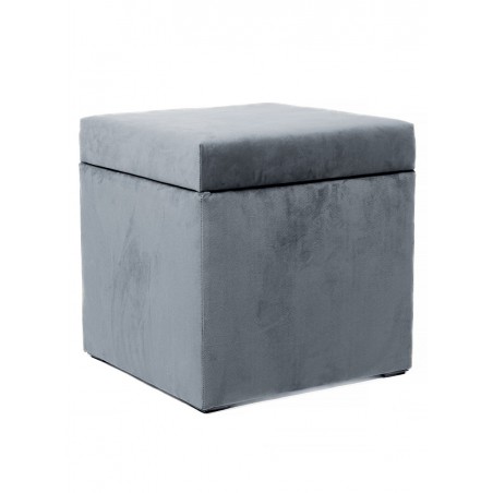 Pufa Fiesta 40x40x40 Szara z Pojemnikiem