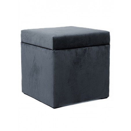 Pufa Fiesta 40x40x40 Ciemnoszara z Pojemnikiem