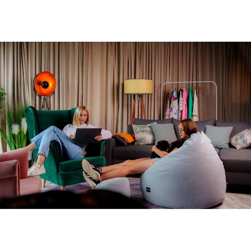 PUFA FOTEL ARA XXXL + podnóżek, niska cena - domyou