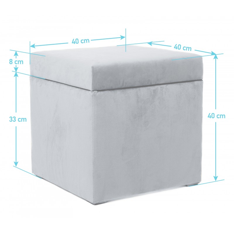 Pufa Fiesta 40x40x40 Musztardowa z Pojemnikiem