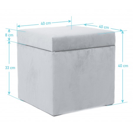 Pufa Fiesta 40x40x40 Musztardowa z Pojemnikiem