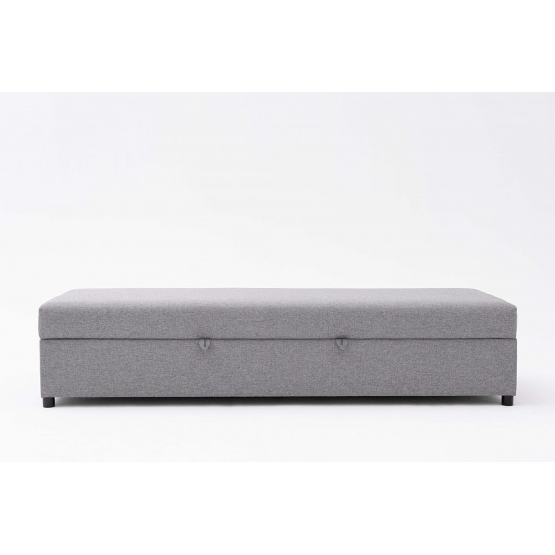 Tapczan Młodzieżowy FENIKS 90x200 Łóżko z Pojemnikiem Szary