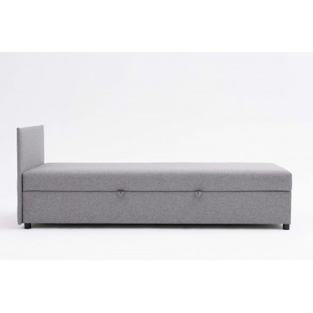 Tapczan FENIKS 120x200 z Pojemnikiem i Wezgłowiem Szary