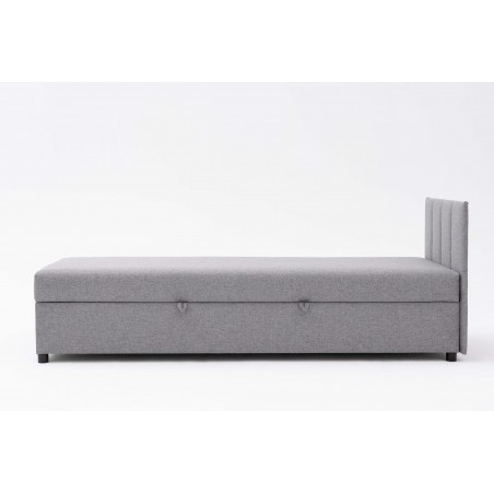 Tapczan Jednoosobowy Dla Dziecka FENIKS 80x200 z Pojemnikiem i Wezgłowiem Szary