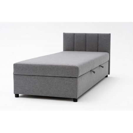 Tapczan FENIKS 120x200 z Pojemnikiem i Wezgłowiem Szary