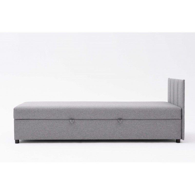 Tapczan FENIKS 120x200 z Pojemnikiem i Wezgłowiem Szary