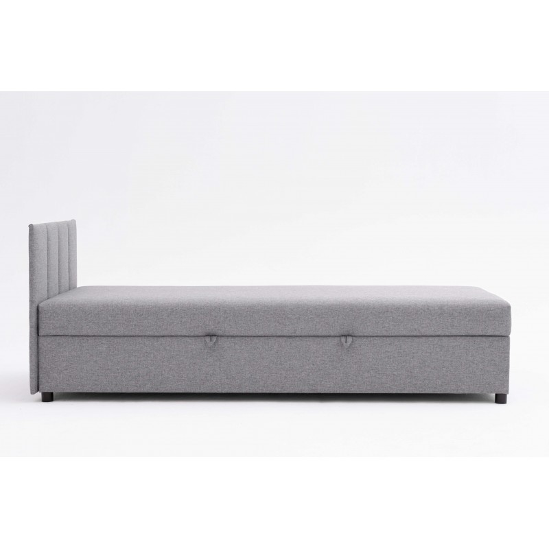 Tapczan FENIKS 120x200 z Pojemnikiem i Wezgłowiem Szary