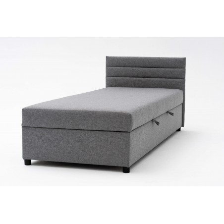 Tapczan FENIKS 120x200 z Pojemnikiem i Wezgłowiem Szary