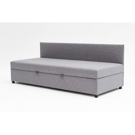 Tapczan FENIKS 120x200 z Pojemnikiem i Oparciem Szary