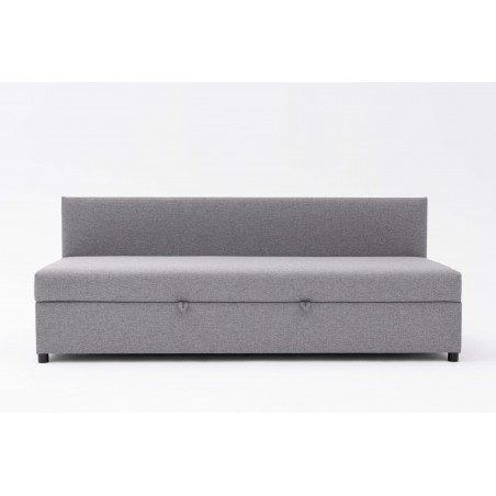 Tapczan FENIKS 120x200 z Pojemnikiem i Oparciem Szary