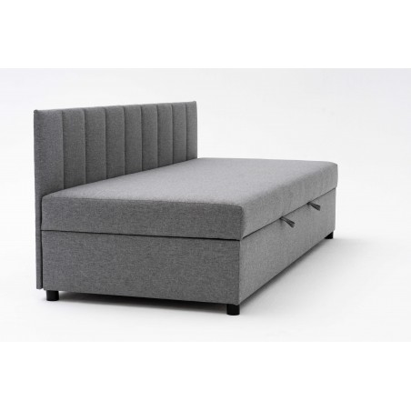 Tapczan Młodzieżowy FENIKS 90x200 z Pojemnikiem i Oparciem Szary