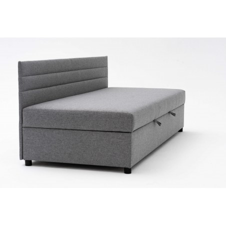 Tapczan Młodzieżowy FENIKS 90x200 z Pojemnikiem i Oparciem Szary