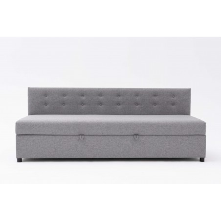 Tapczan FENIKS 120x200 z Pojemnikiem i Oparciem Szary