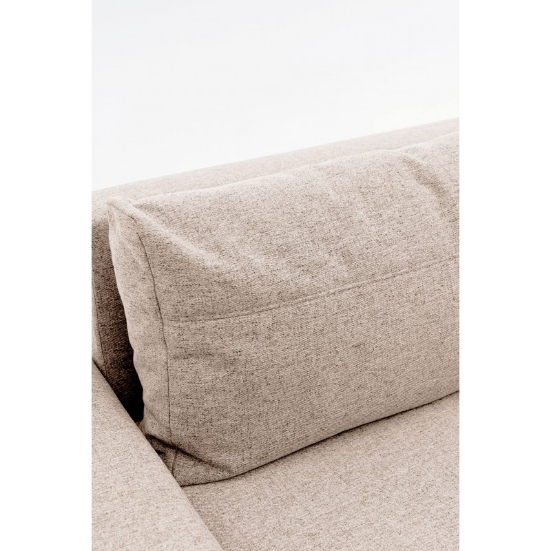 Kanapa z Funkcją Spania Beżowa Rozkładana NEVA, 3-osobowa z Pojemnikiem Na Pościel