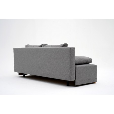 Kanapa Rozkładana z Funkcją Spania GOYA Szara 3-osobowa z Pojemnikiem