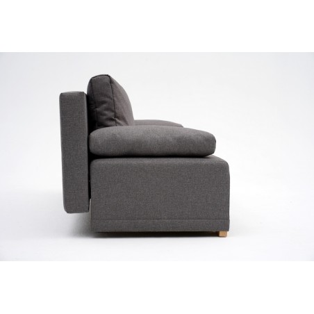 Kanapa Rozkładana z Funkcją Spania GOYA Szara 3-osobowa z Pojemnikiem