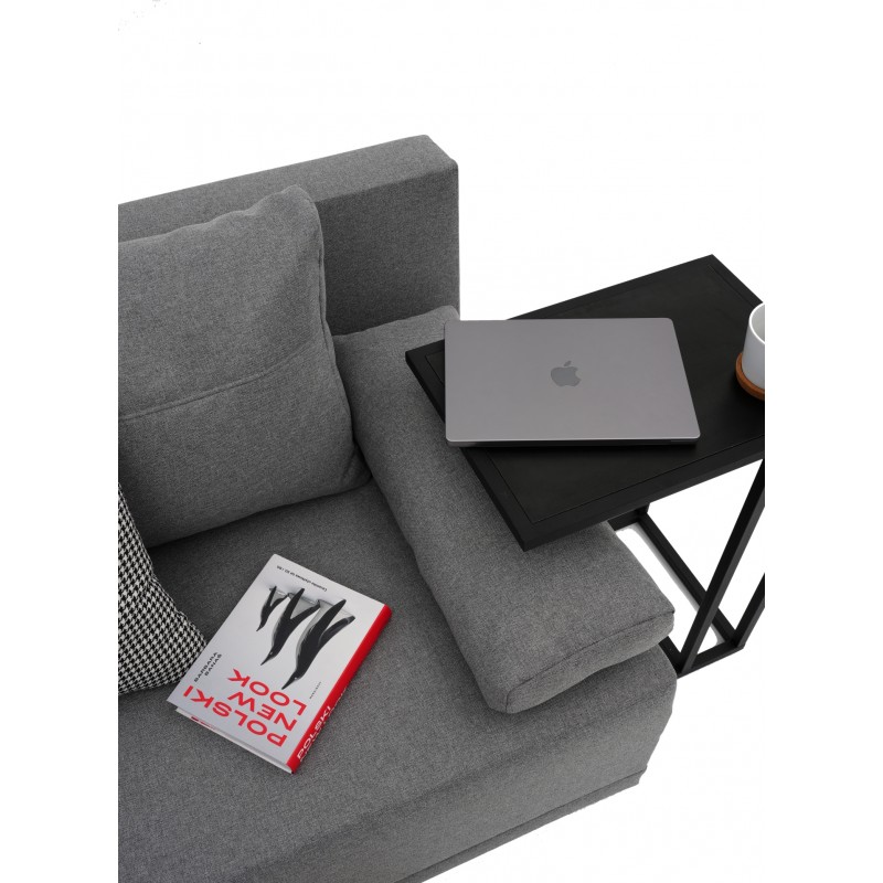 Kanapa Rozkładana z Funkcją Spania GOYA Szara 3-osobowa z Pojemnikiem