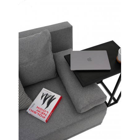 Kanapa Rozkładana z Funkcją Spania GOYA Szara 3-osobowa z Pojemnikiem