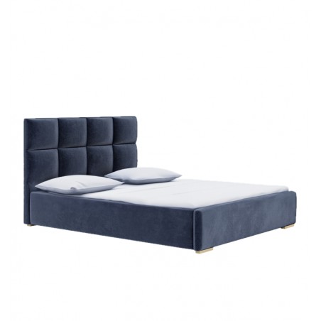 Łóżko tapicerowane z pojemnikiem na pościel Mateo - Domyou