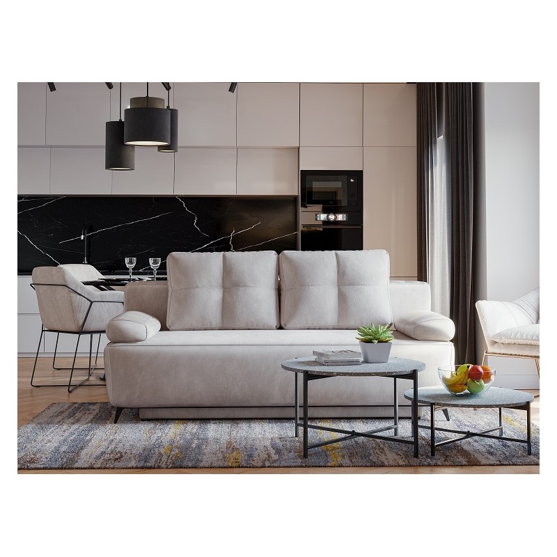 Kanapa z Funkcją Spania Rozkładana MIRA 3-osobowa, Ciemnoszara