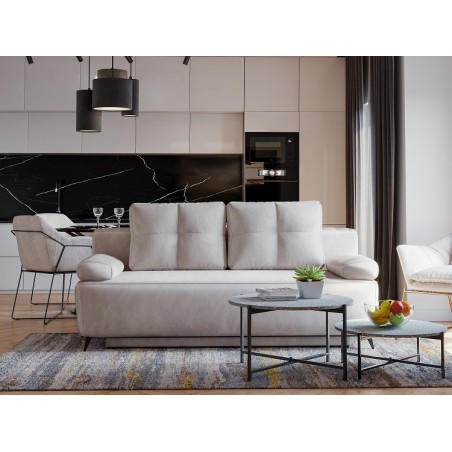 Kanapa z Funkcją Spania Rozkładana MIRA 3-osobowa, Ciemnoszara