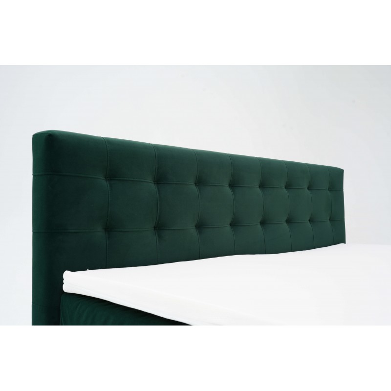 Łóżko kontynentalne RAVEN 180x200, Zielone, Boxspring z Pojemnikiem