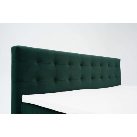Łóżko kontynentalne RAVEN 180x200, Zielone, Boxspring z Pojemnikiem