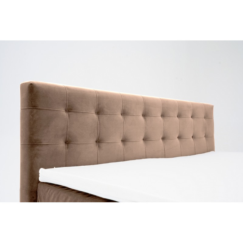 Łóżko kontynentalne RAVEN 180x200, Beżowe, Boxspring z Pojemnikiem