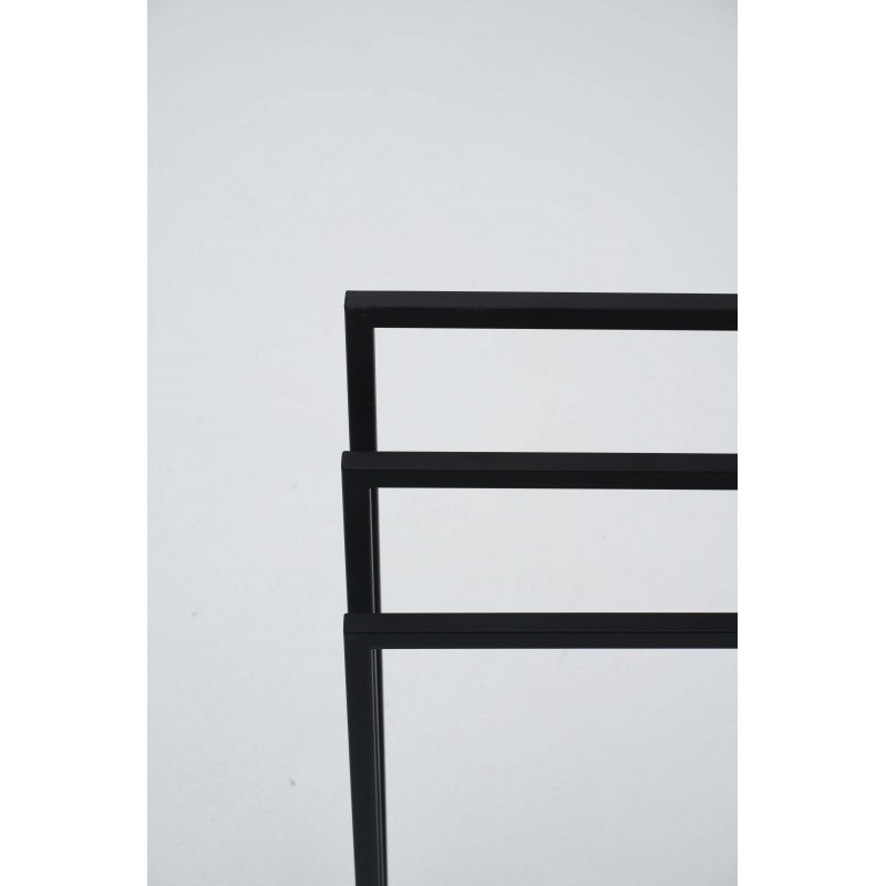 Stojak Na Ręczniki BROK, Wieszak Łazienkowy Trzypoziomowy, 3-ramienny, Czarny Industrialny, Loft