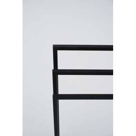 Stojak Na Ręczniki BROK, Wieszak Łazienkowy Trzypoziomowy, 3-ramienny, Czarny Industrialny, Loft