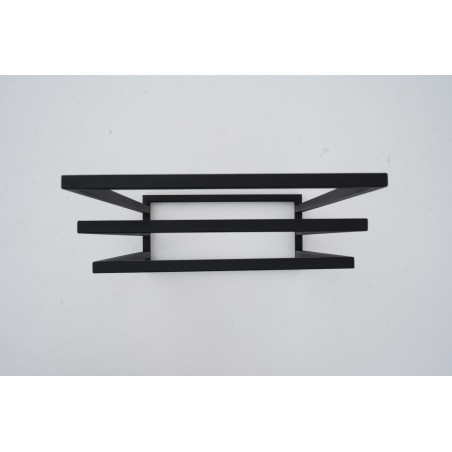 Stojak Na Ręczniki BROK, Wieszak Łazienkowy Trzypoziomowy, 3-ramienny, Czarny Industrialny, Loft