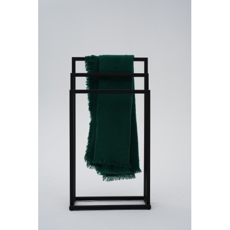 Stojak Na Ręczniki BROK, Wieszak Łazienkowy Trzypoziomowy, 3-ramienny, Czarny Industrialny, Loft