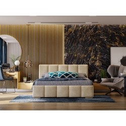 Łóżko tapicerowane Panama pikowane - Domyou