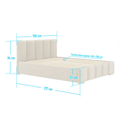 Łóżko tapicerowane Panama pikowane - Domyou