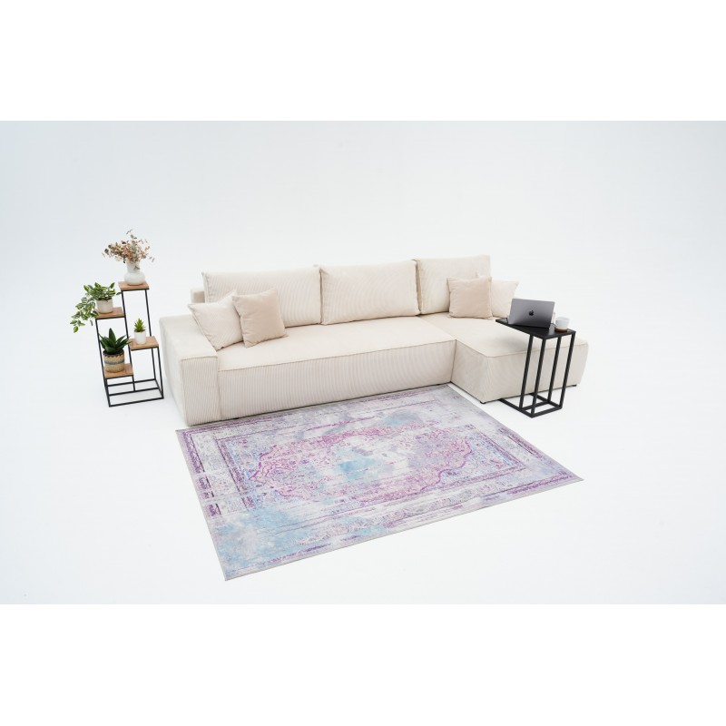 Narożnik BORA XL z Funkcją Spania, Rozkładany, Sztruks, L-kształtny, Ciemnoszary