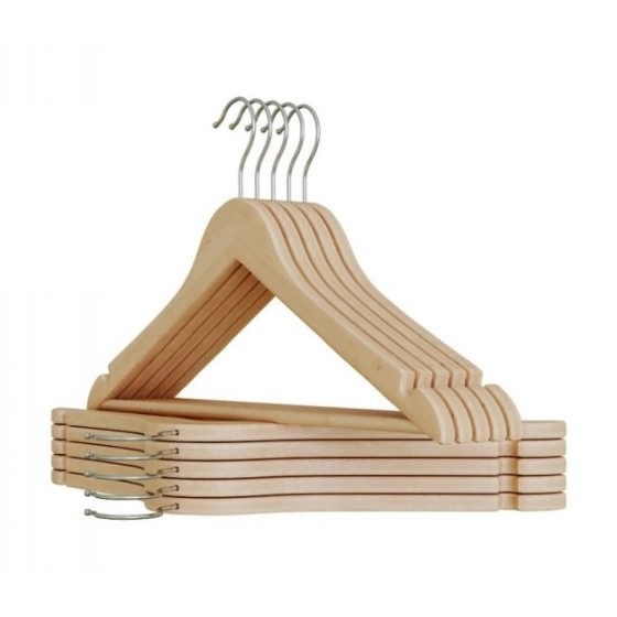 Zestaw 10 Sztuk Wieszaków Drewnianych Hange