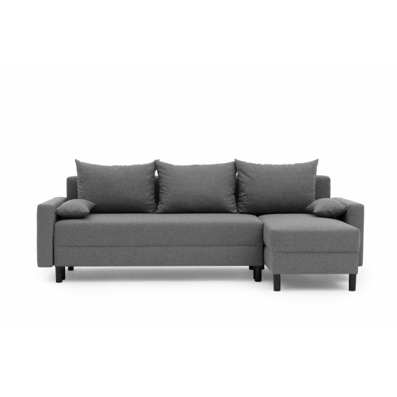 Narożnik Rozkładany MOLLY 3-osobowy z Funkcją Spania Szary