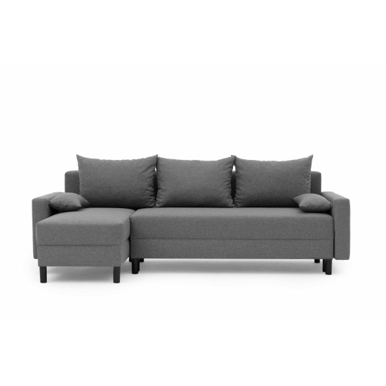 Narożnik Rozkładany MOLLY 3-osobowy z Funkcją Spania Szary