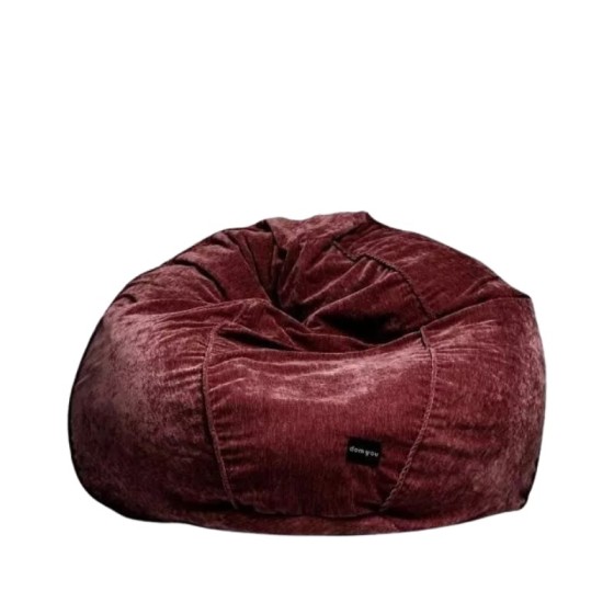 Pufa Worek Bordowa Duża Do Sypialni SACO
