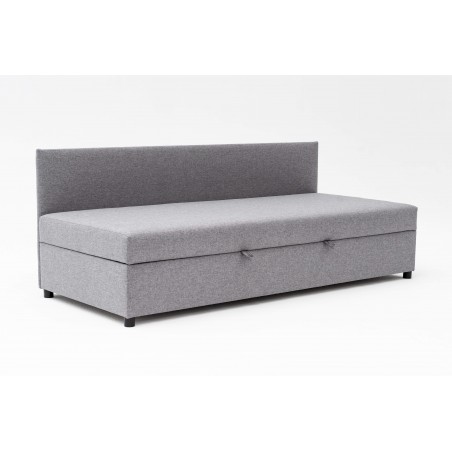 Tapczan FENIKS 100x200 z Pojemnikiem i Oparciem Szary