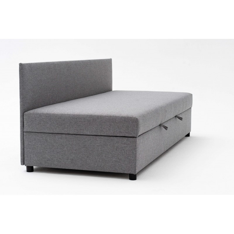 Tapczan FENIKS 100x200 z Pojemnikiem i Oparciem Szary