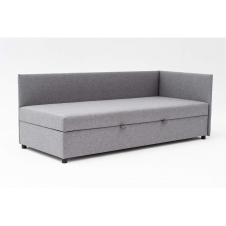 FENIKS 100x200 z Pojemnikiem Bokiem i Oparciem Szary