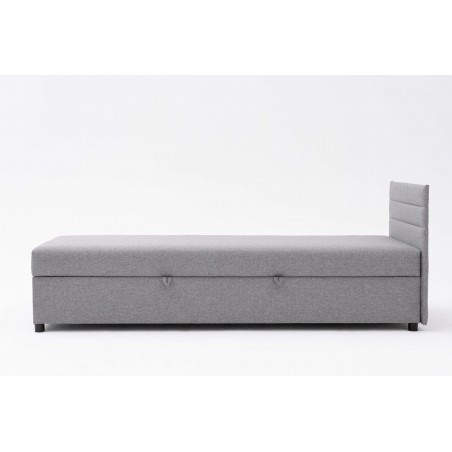 Tapczan Młodzieżowy Jednoosobowy FENIKS 100x200 z Pojemnikiem i Wezgłowiem Szary