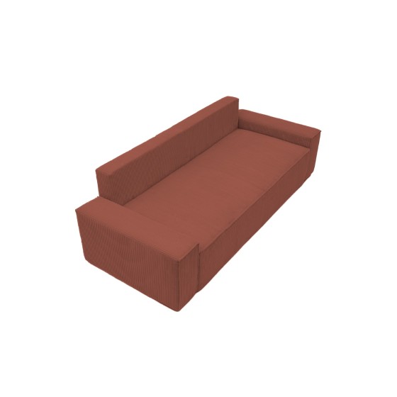 Kanapa Do Salonu z Funkcją Spania Bora 3-osobowa z Pojemnikiem Sztruksowa